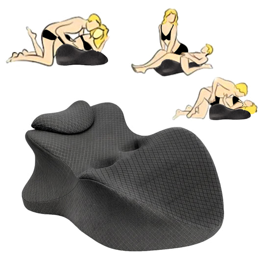 Ergonomic 27° Angle Memory Foam Wedge Pillow, Intimacy Pillow for Couples, Multi-Functional Position & Back Support with Removable Washable Cover