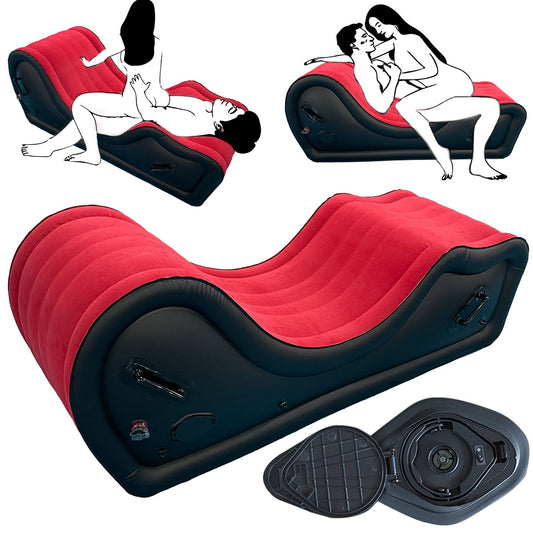Sex Furniture for Couples BDSM, Inflatable Sex Bondage Sofa Chair with Built-in Air Pump, G Spot Position Pillow Ramp Cushion Sexual Pleasure for Love Expression Valentine's Day Romantic Present