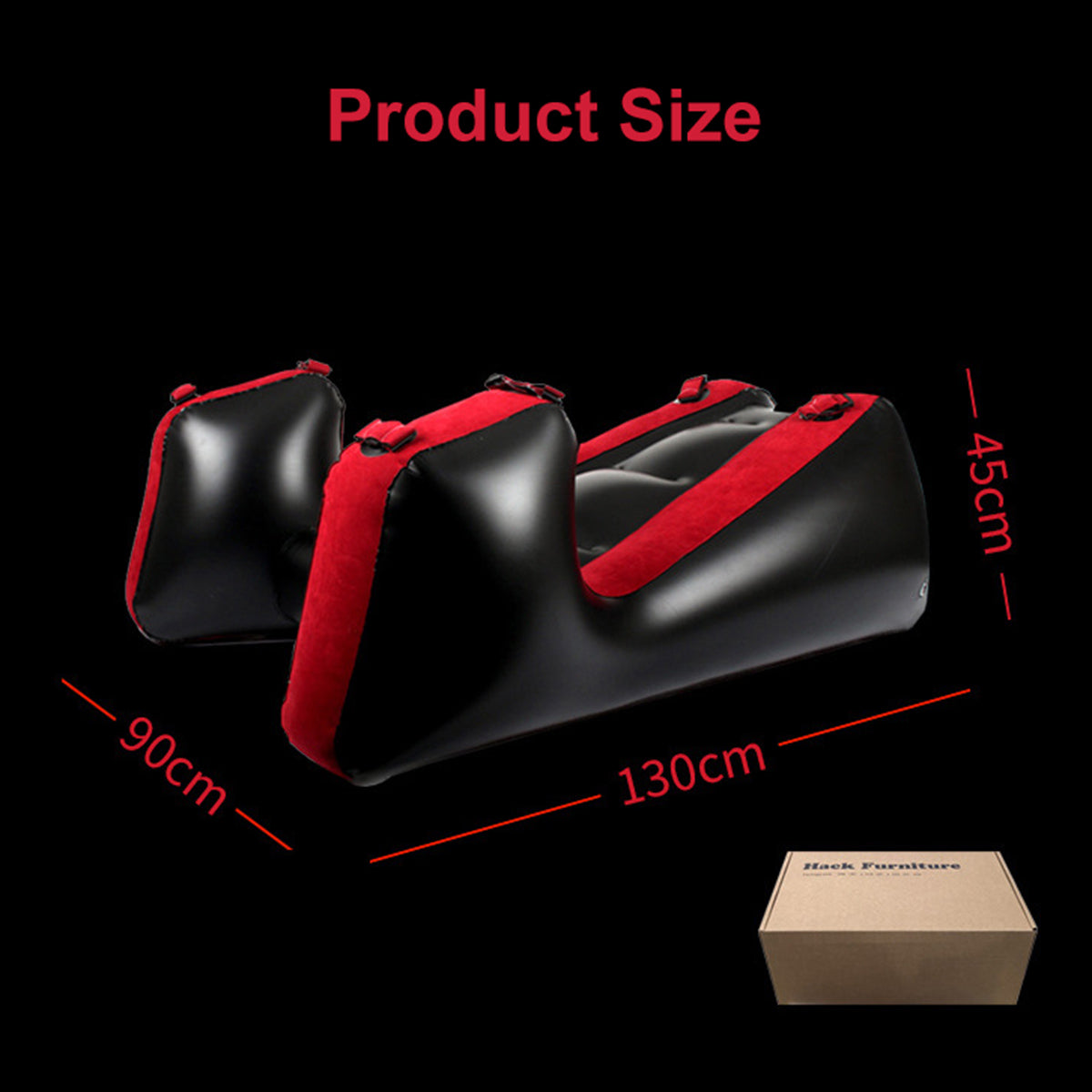 Yocare Inflatable Sex Sofa Cushion with Electirc Inflator, PVC Flocked Sex Chair Ramp Furniture with Bondage, Couples Toys Positioning for Deeper Position Support Pillow