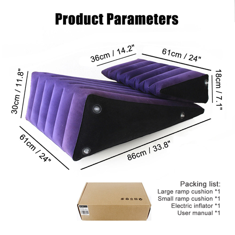 Yocare Inflatable Sex Ramp Cushion Set with Electric Inflator, Adult Sex Position Pillows Sofa, Triangle Sex Furniture Couples Toys