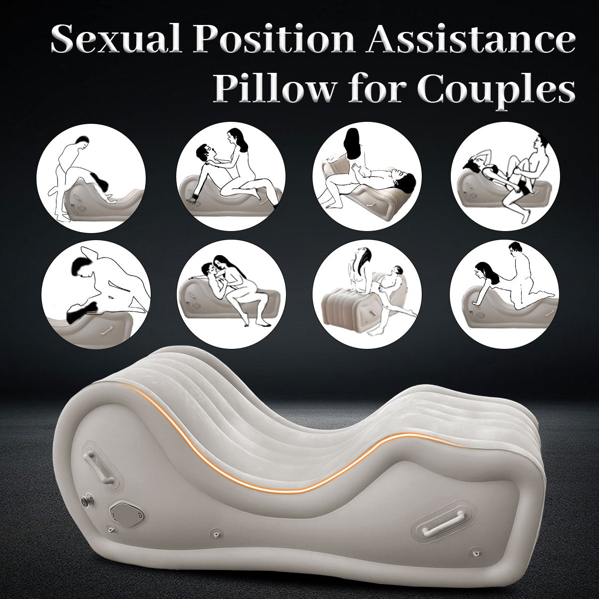 Sex Furniture for Couples BDSM, Inflatable Sex Bondage Sofa Chair with Built-in Air Pump, G Spot Position Pillow Ramp Cushion Couple Gift Love Expression for Valentine's Day Romantic Present