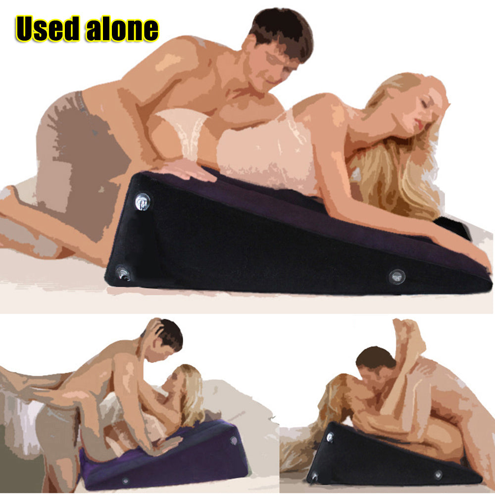 Yocare Inflatable Sex Ramp Cushion Set with Electric Inflator, Adult Sex Position Pillows Sofa, Triangle Sex Furniture Couples Toys