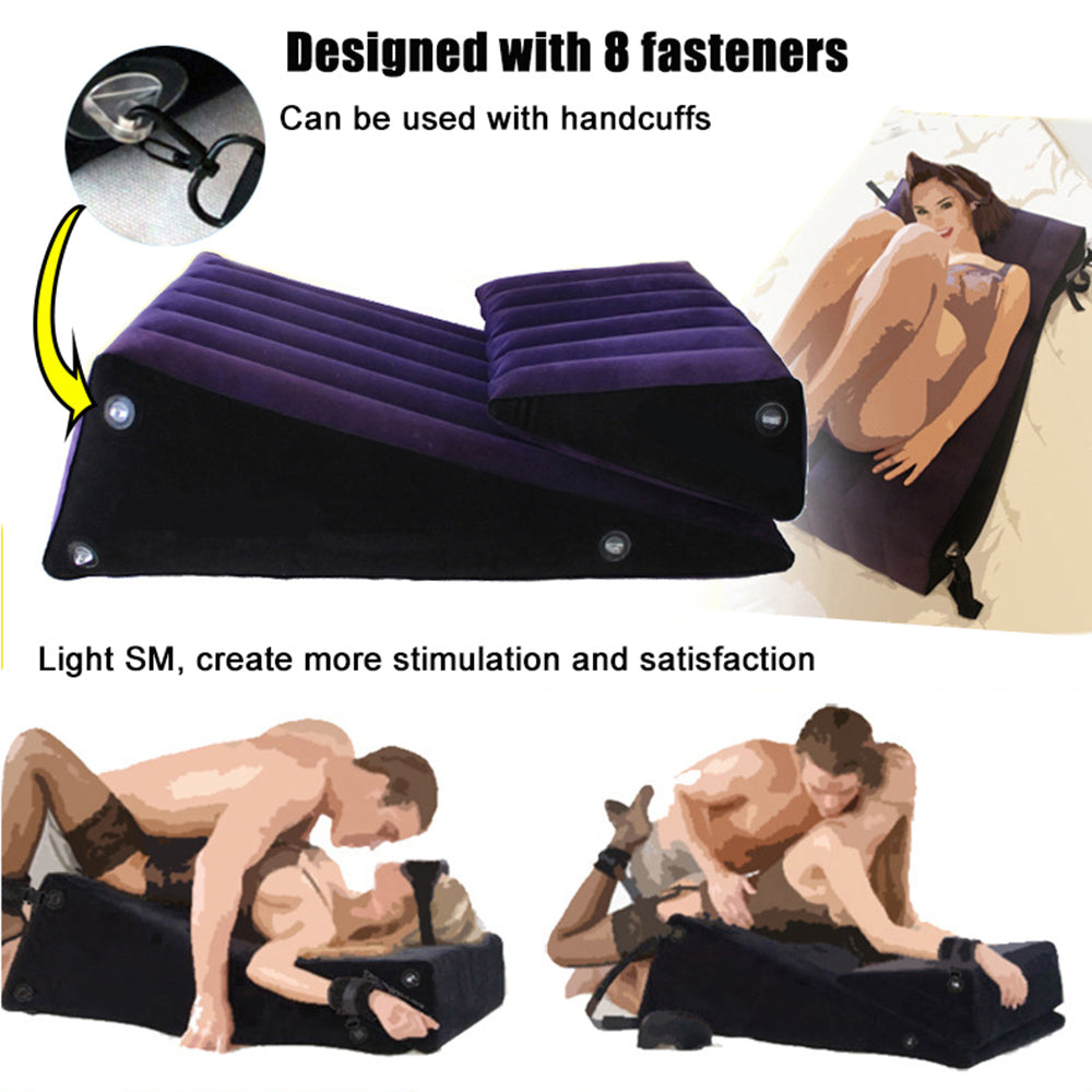 Yocare Inflatable Sex Ramp Cushion Set with Electric Inflator, Adult Sex Position Pillows Sofa, Triangle Sex Furniture Couples Toys