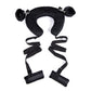 Yocare BDSM Toys Sex Bondage Pillow Restraints Set, Couples Bed Restraints with Adjustable Plush Handcuffs and Leg Straps Cuffs, Black