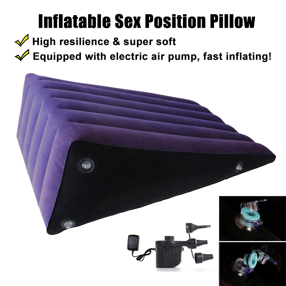 Yocare Inflatable Sex Ramp Cushion Set with Electric Inflator, Adult Sex Position Pillows Sofa, Triangle Sex Furniture Couples Toys