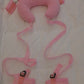 Yocare BDSM Toys Sex Bondage Pillow Restraints Set, Couples Bed Restraints with Adjustable Plush Handcuffs and Leg Straps Cuffs, Pink
